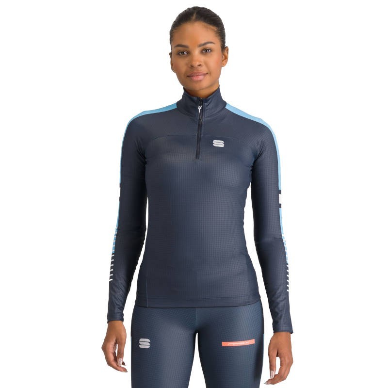 Sportful Apex W Dames Jersey 2023 galaxy blauw / blue aquarius Sportful Apex W Dames Jersey 2023 galaxy blauw / blue aquarius